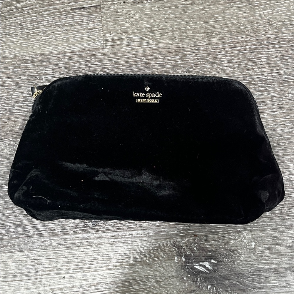 Kate Spade Black Velvet Pouch